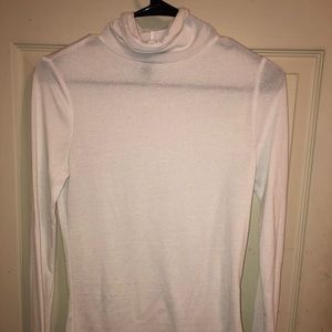 Forever 21 Sheer White Turtleneck